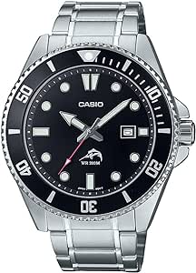 Casio Men's Classic Dive Style Watch, 200 M WR, Screw Down Crown and Case Back, MDV106 Series