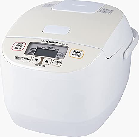 Zojirushi NL-DCC18CP Micom Rice Cooker & Warmer, 10 Cups, Pearl Beige