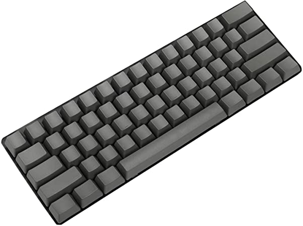 Blank Thick PBT OEM Profile 61 ANSI Keycaps for MX Switches Mechanical Keyboard (Dark Gray)(Only Keycap)