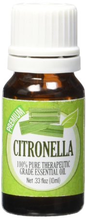Citronella (Organic) 100% Pure, Best Therapeutic Grade Essential Oil - 10ml