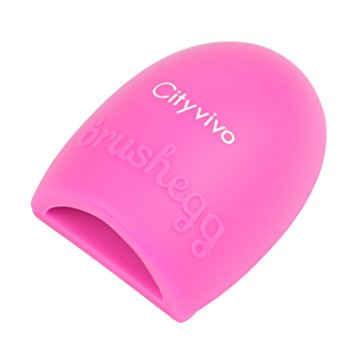 Cityvivo Cosmetic Makeup Brush Finger Glove Silicone Scrubber Board Hand Cleaning Tools