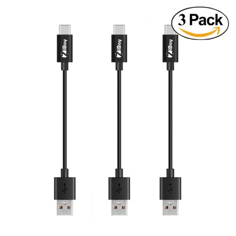 Short USB Type C Cable, ZiBay 3-Pack 7 Inch USB 2.0 Type C (USB-C) to Type A (USB-A) Cable (3-PACKS)