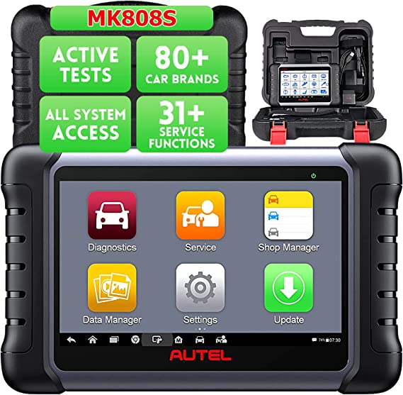 Autel MaxiCOM MK808S Car Diagnostic Scan Tool - Active Tests & Bi-Directional Control Scanner, 2022 Upgraded of MK808,MX808,28  Service, All System Diagnosis, Injector Coding/EPB/BMS/SAS/TPMS/AutoVIN