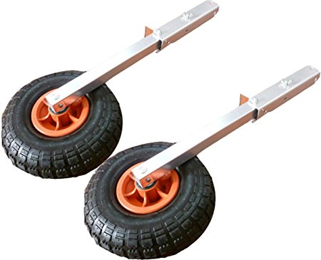 Boat Launching Wheels, Flip Up, Removable for Dinghy, Canoe, Other Small Boat