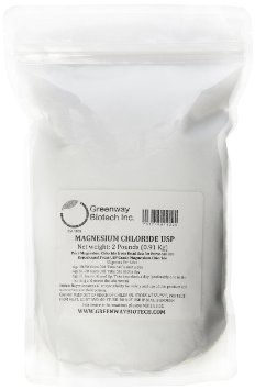 2 Pounds Magnesium Chloride USP (Pharmaceutical Grade) 100% Edible "Greenway Biotech, Inc. Brand"