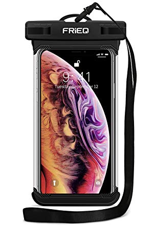 Waterproof Case Cellphone Dry Bag Pouch for iPhone Xs Max XR XS X 8 7 6S Plus, Samsung Galaxy S10 S10e S9 S8  /Note 9 8, Pixel 3 2 XL HTC LG Sony Moto up to 6.5" - Designed by FRiEQ