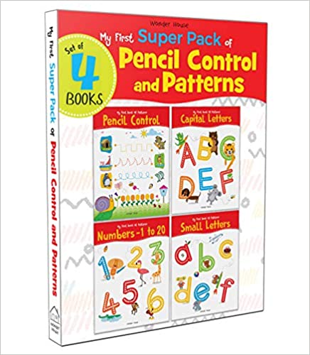 My First Super Boxset of Pencil Control and Patterns : Pack of 4 interactive activity books to practice Patterns, Numbers and Alphabet: A set of 4 ... to practice Patterns, Numbers and Alphabet