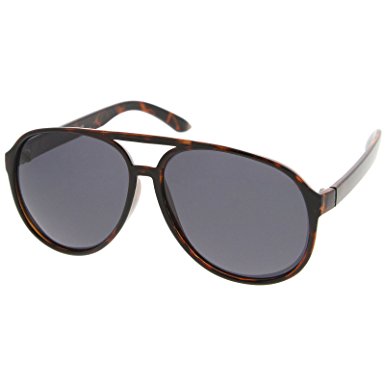 zeroUV - Retro Large Plastic Aviator Sunglasses with Blue Blocking Driving Lens Ditka Hangover Alan Burt Macklin FBI