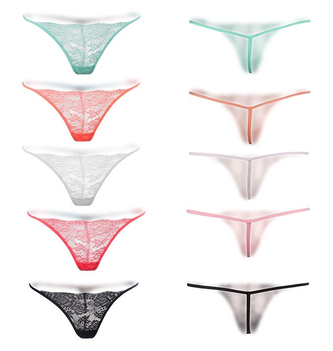 Moxeay Sexy Lingerie Lace G-string T-back Thongs Panties Packs