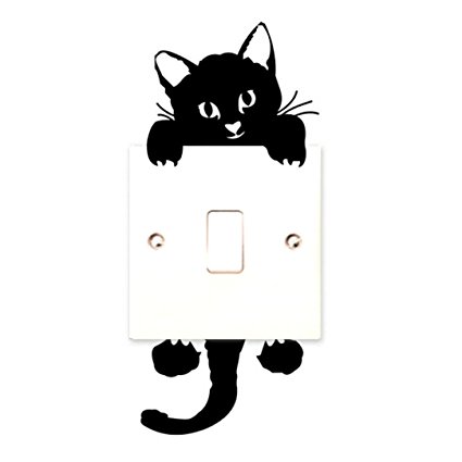 Voberry® New Cat Wall Stickers Light Switch Door Knob Decor Decals Art Mural Baby Nursery Room