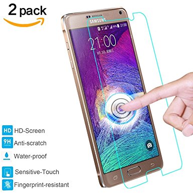 Samsung Galaxy Note5 Tempered Glass Screen Protectors - VIVIBIN Ultra Clear Layered Tempered Glass - High - Definition (HD)- Hassle Free Lifetime Warranty - Easy To Install Bubble Free-2PACK