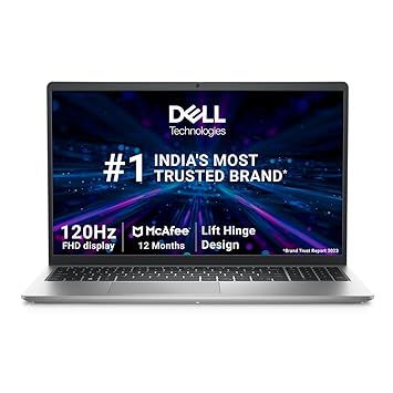 Dell Inspiron 3520 Laptop, Intel Core i3-1215U Processor, 8GB, 512GB, 15.6" (39.62cm) FHD Display, Win 11   MSO'21, 15 Month McAfee Antivirus, Silver, Thin & Light-1.65kg