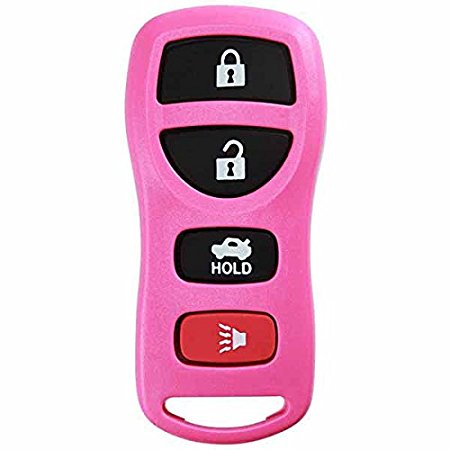 KeylessOption Keyless Entry Remote Control Car Key Fob Replacement for KBRASTU15-Pink