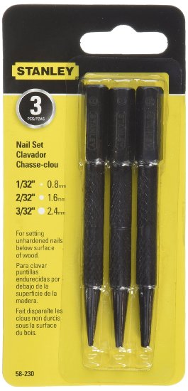 Stanley 58-230 3 - Piece Steel Nail Set