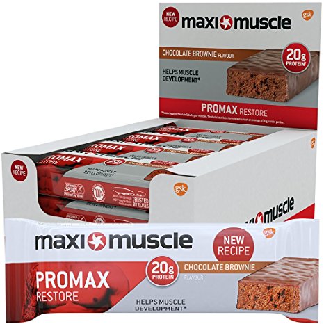 Maximuscle Promax High Protein Bar, 60 g - Chocolate Brownie, Pack of 12
