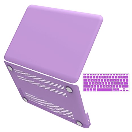 iBenzer Macbook Pro 13" with CD-ROM Plastic Hard Case, Keyboard Cover (Purple)