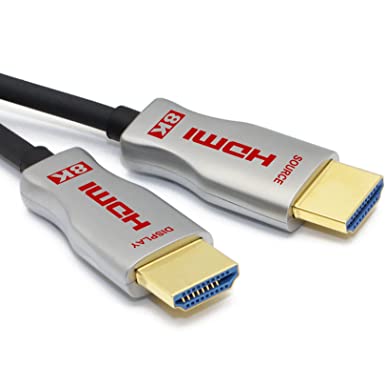 MavisLink 8K HDMI 2.1 Fiber Optic Cable 3ft 48Gbps 8K 60Hz 4K 120Hz Dynamic HDR/eARC/HDCP 2.3 Slim Flexible Suitable for RTX 3080 3090 Xbox Series X PS5 LG C9 Samsung Q90T TCL Sony
