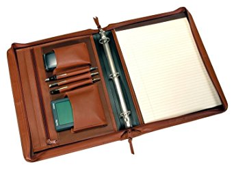 Royce Leather Deluxe Convertible Zip Around Binder Padfolio