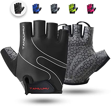 Tanluhu Cycling Gloves/Bike Gloves Half Finger Road Riding Gloves,Light Anti-Slip Shock-Absorbing Biking Gloves for Men and Women