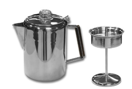 Stansport Stainless Steel Percolater 14-Cup Coffee Pot