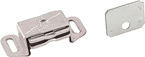 Amerock | Magnetic Cabinet Catch | Aluminum | 2-3/16 inch (56 mm) Length | 1 Pack | Door Catch | Cabinet Door Latch | Magnetic Door Latch