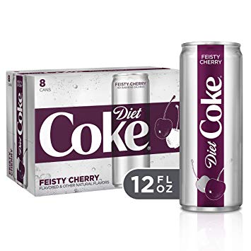 Diet Coke Feisty Cherry Soda Soft Drink, 12 fl oz, 8 Pack