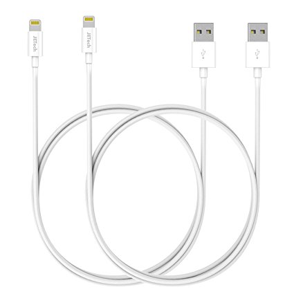 Lightning Cable, JETech 2-Pack 1m USB Sync and Charging Lightning Cable for iPhone 7/7 Plus/6/6s/5/5S/5C/SE, iPad 4, iPad Air 1/2, iPad Mini 1/2/3 (White) - 0456