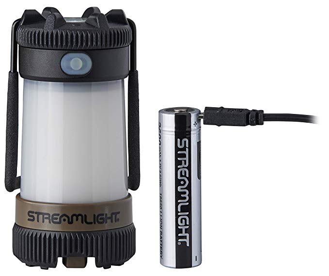 Streamlight 44956 Siege X USB Ultra-Compact, Multi-Fuel Hand Lantern/Flashlight Combo -Rechargeable USB battery & USB cord - Coyote - 325 Lumens