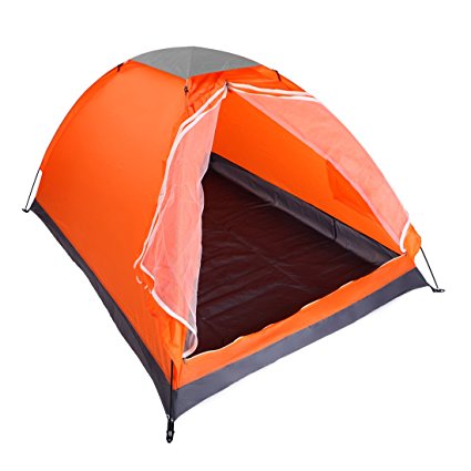 Yodo Lightweight 2 Person Camping Backpacking Tent With Carry Bag, Orange
