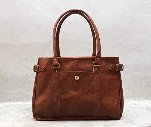 women's Leather tote shoulder handbag shopping travel top-handle bag