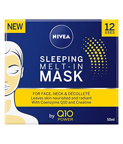 NIVEA Q10 Power Sleeping Melt-In Anti-Ageing Face Mask (50ml), Anti Wrinkle Cream with Powerful Creatine, Leave Full Face Mask On Overnight for Beautiful Looking Skin