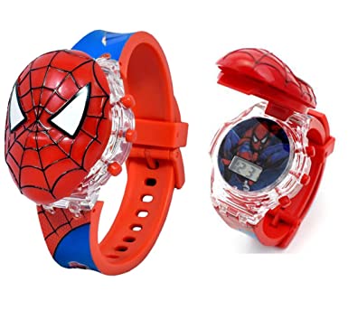 Matrix Kids Edition 3D Spiderman/Frozen/Ben 10/Hello Kitty/Iron Man Avenger Digital Watch for Kids with Music & Disco Lights (Boys & Girls)