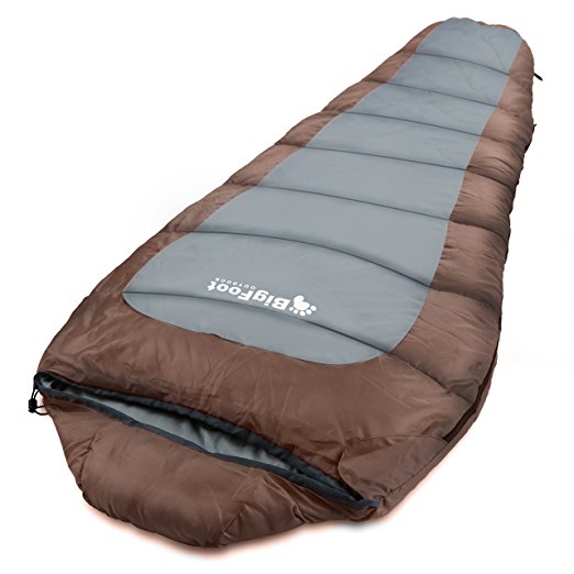 BigFoot Outdoor XXL (Nomad) Mummy Sleeping Bag 7.5 Feet Long – Great for Camping, Hiking, Trekking   Free Stuff-Sack