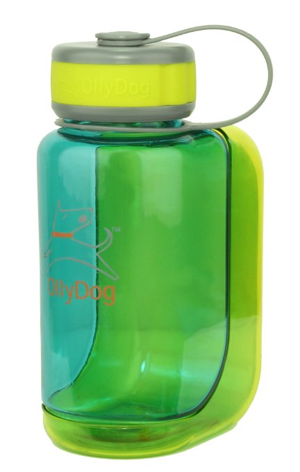 OllyDog OllyBottle - Dog Water Bottle with removable bowl