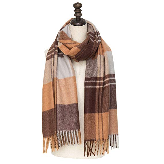 PAGE ONE Womens Cashmere Wrap Shawl Stole Winter Thick Big Scarf