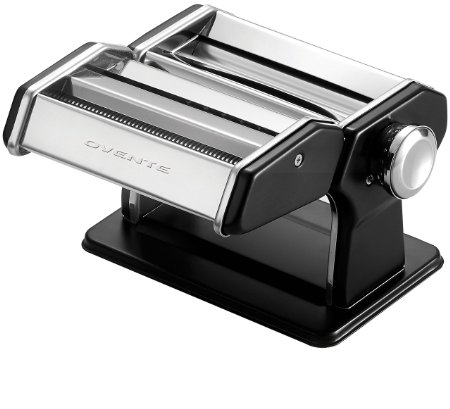 Ovente PA515B Vintage Stainless Steel Pasta Maker, 150mm, Matte Black