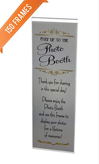 150 Acrylic Magnetic Photo Booth Frames for 2" X 6" Photo Strips