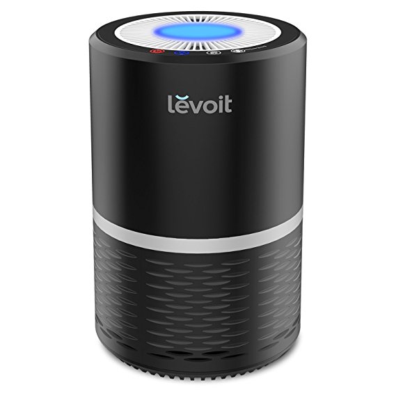 LEVOIT LV-H132 Purifier with True HEPA Filter, Odor Allergies Eliminator for Smokers, Smoke, Dust, Mold, Home and Pets, Air Cleaner with Optional Night Light, US-120V, Black, 2-Year Warranty