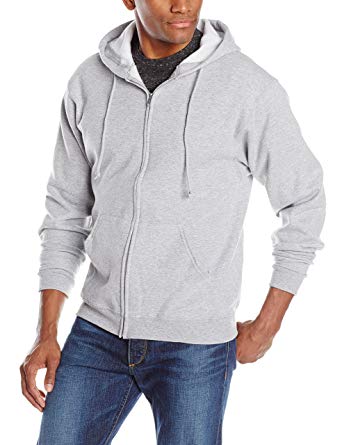 Jerzees Men's Navy Adult Full Zip Hooded Sweatshirt