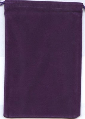 Chessex Dice: Velour Cloth Dice Bag Small (4 x 6) - PURPLE - - Holds Approximately 20-30 Dice