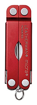 Leatherman - Micra, Keychain Size Multi-Tool, Stainless Steel, Red