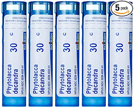 Boiron Phytolacca Decandra 30C (Pack of 5), Homeopathic Medicine for Sore Throat