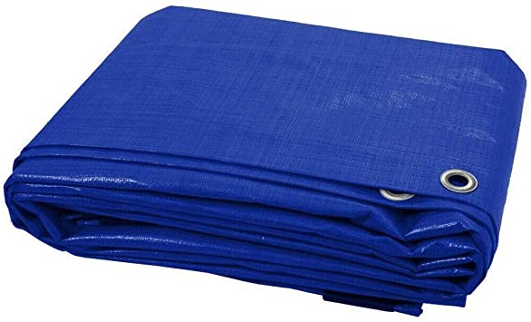 4 x 6 m Blue Tarpaulin Waterproof Furniture Caravan Cover Sheet Multipurpose