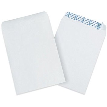 6x9 Self Seal Catalog Envelopes-Color Bright White Large Envelope-28lb Open End-Pck 35 (6x9)