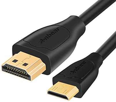 Mini HDMI to HDMI Cable 3FT,Anbear High Speed Mini HDMI to HDMI Cable 4K×2K Compatible for DSLR Camera,Laptop, Camcorder, Tablet and Graphics Video Card Supports Ethernet 3D (3 Feet)