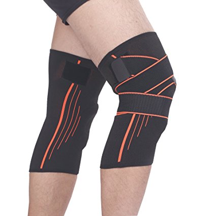Molodo Sports Knee Compression Support Sleeve for Joint Pain, Arthritis Relief, Injury Recovery ,Protect Patella,Neoprene,Relieves Pain-Single