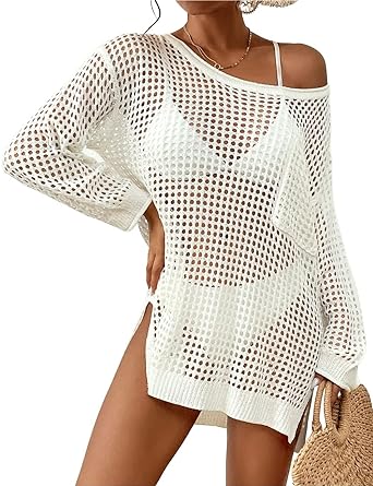 Bsubseach Swimsuit Cover Up for Women Sexy Crochet Tops Knitted Beach Outfits