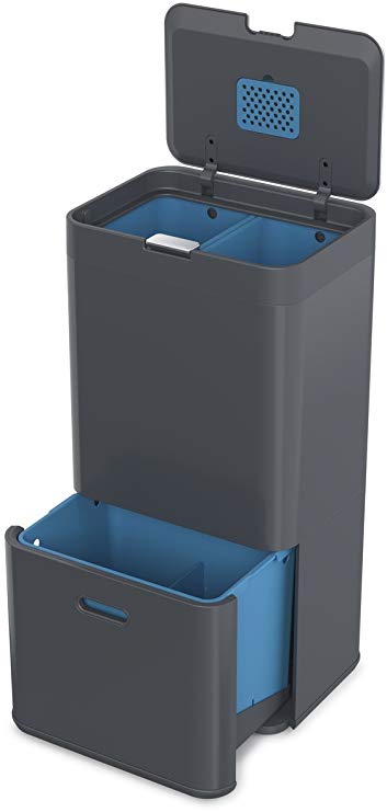 Joseph Joseph Intelligent Waste Totem Recycling Separation Unit, 58 L - Graphite