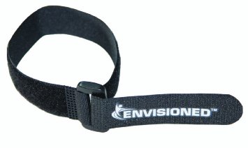 ENVISIONED Reusable Velcro Type Cinch Straps - 12 Pack - Plus 2 Free Bonus Reusable Cable Ties 34 x 8