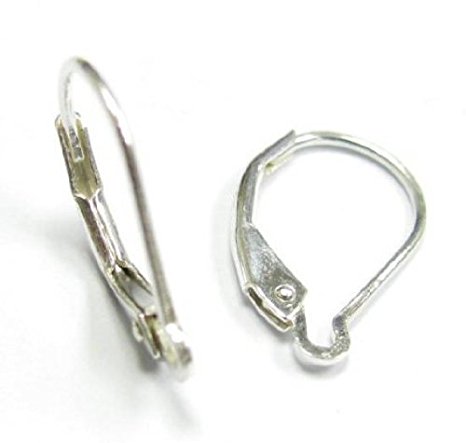 Dreambell 4 pcs .925 Sterling Silver Leverback Earwire Lever Back Ear Wire 15mm X 10mm / Findings / Bright